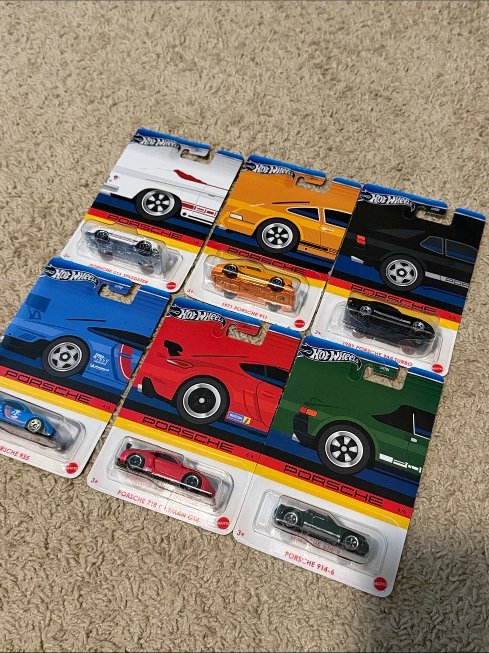 Hot Wheels Walmart Exclusive Porsche 2023 Set Of 6 NEW GRT01